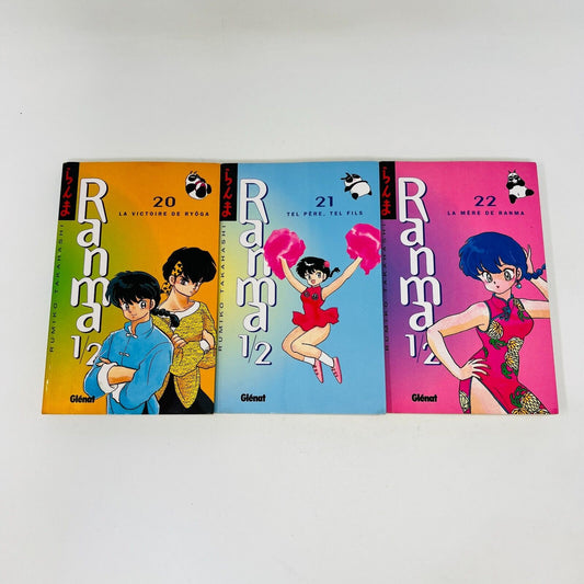3x Mangas Ranma 1/2 #20-21-22 Rumiko Takahashi Glénat Victoire de Ryoga Lot 90s