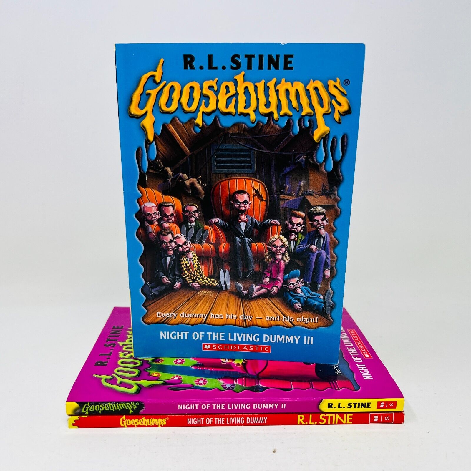 Night of the Living Dummy #1-3 Lot by R.L. Stine Goosebumps Scholastic Paperback