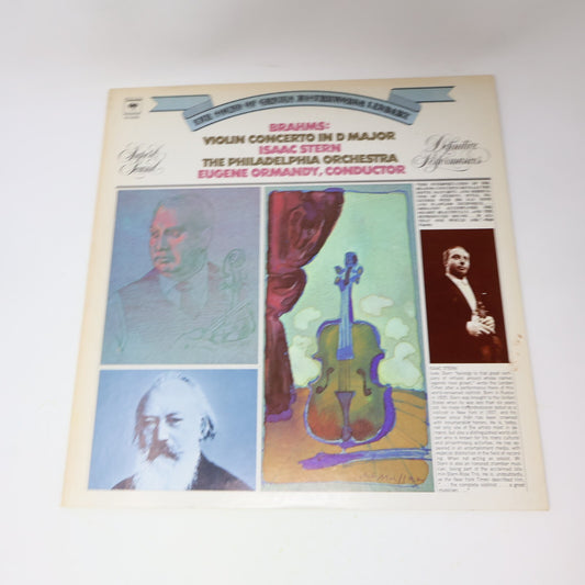 Isaac Stern Brahms Ormandy Violin Concerto In D Major 1973 Record Vinyl M 31836