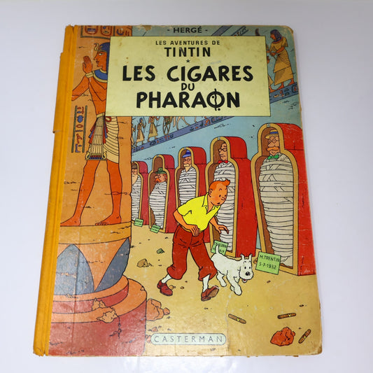 Tintin Les Cigares du Pharaon Hergé Casterman B14 1955 EO Couleur Français HC