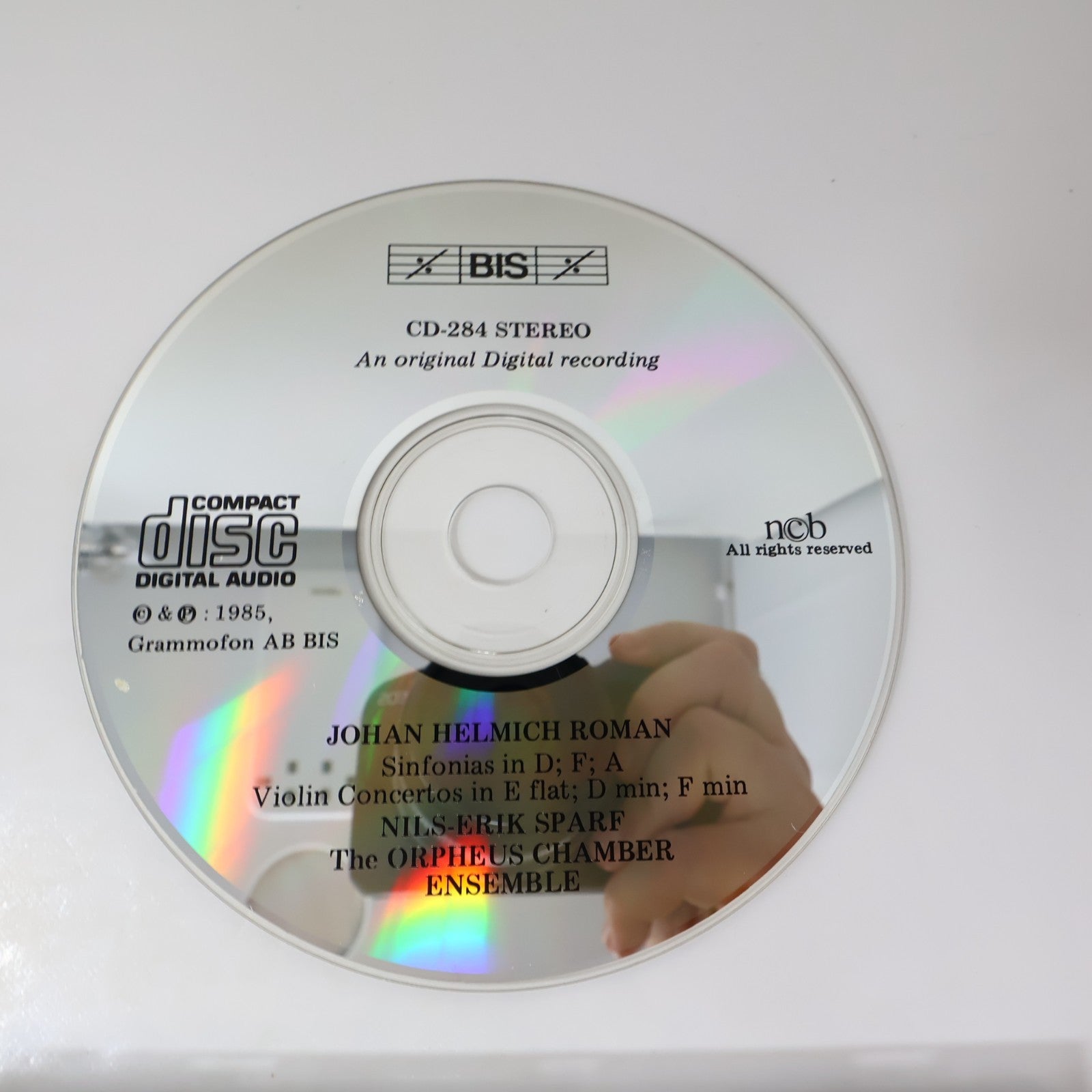 Johan Helmich Roman 3 Violin Concertos/3 Sinfonias CD Bis Nils-Erik Sparf