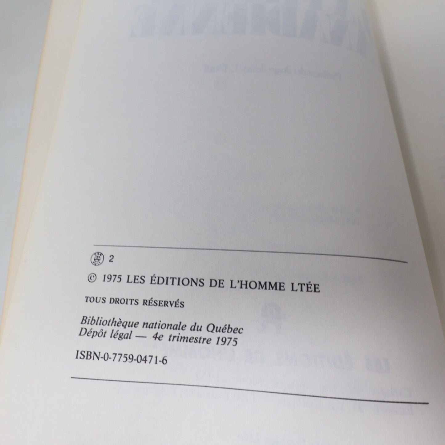 1975 La Filière Canadienne Jean-Pierre Charbonneau Sociologie Crime Mafia Livre