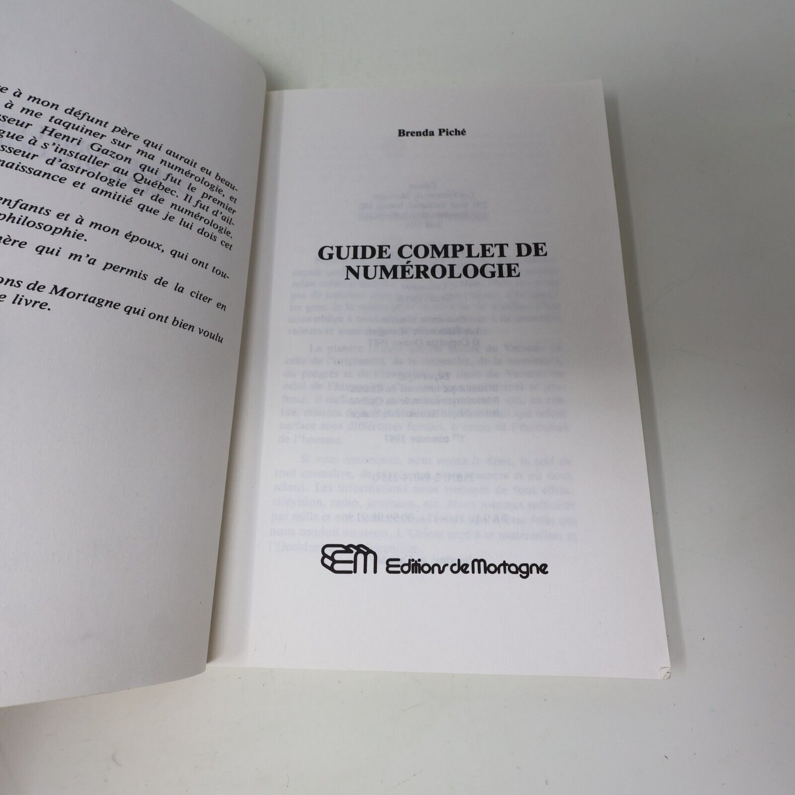 Guide Complet de Numérologie #1-3 Lot 3 Livres Brenda Piché Français French 80s