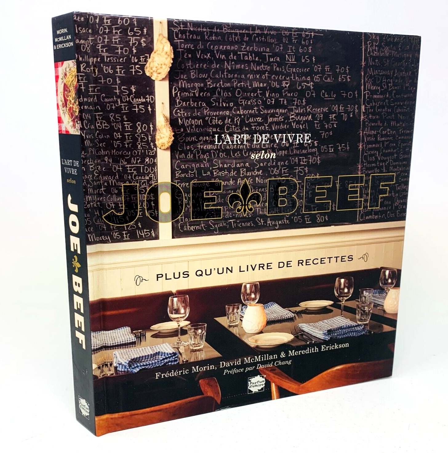 2011 L'art de Vivre selon Joe Beef Livre de Recettes Cuisine Restaurant Français