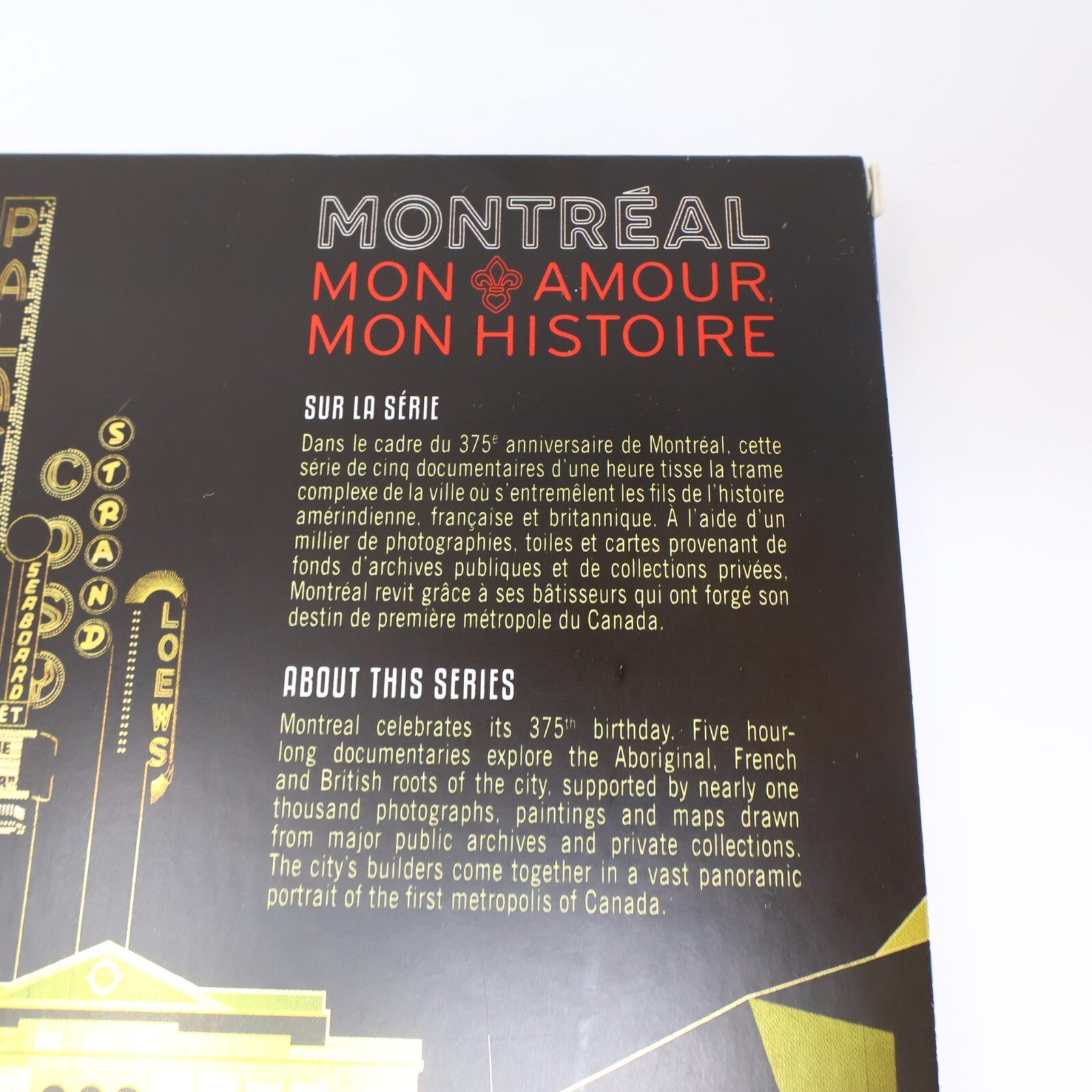 Montréal Mon Amour Mon Histoire DVD Français/English NTSC Region 1 16:9 2016