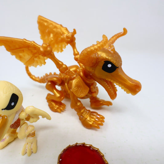 Lot 3 Treasure X Dragons Gold Figures Azgardian Erik Blingblade Crow Bar Moose
