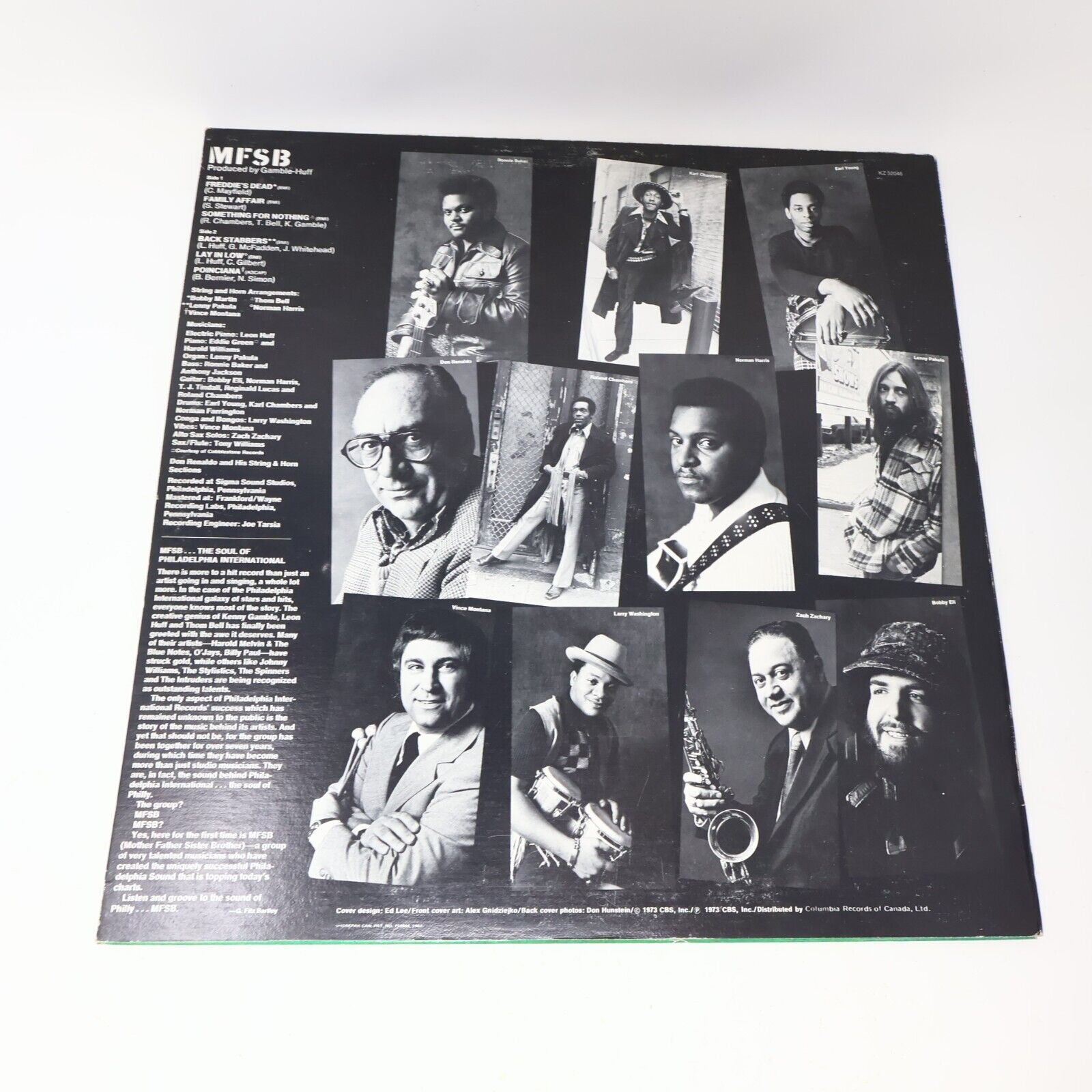 MFSB Self Titled LP Record Vinyl KZ 32046 Canada Columbia Something For Nothing