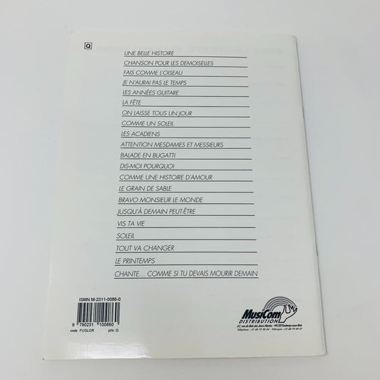 1991 Michel Fugain Livre d'Or Partitions Songbook Musicom Piano Français French