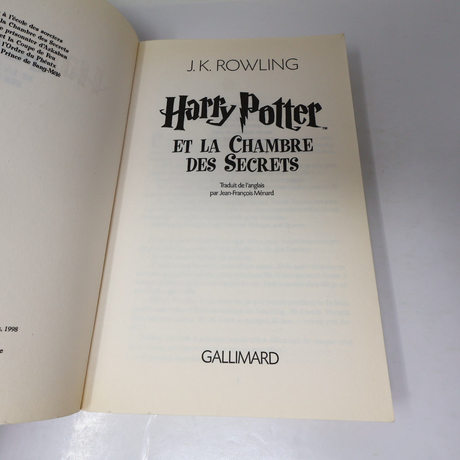 Harry Potter et la Chambre des Secrets Grand Format J.K. Rowling 2000 PB Livre