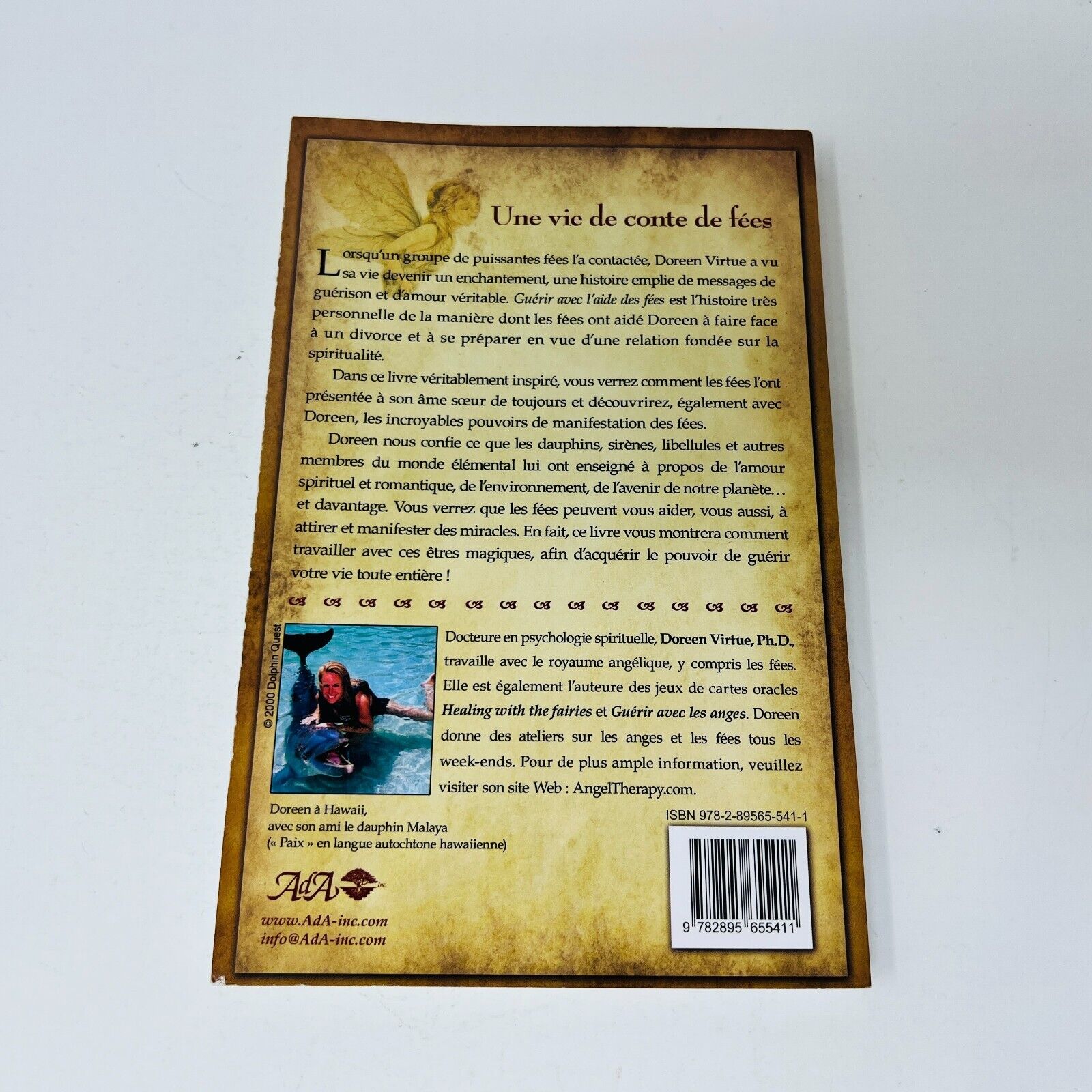 2008 Guérir avec l'Aide des Fées de Doreen Virtue Livre ADA en Français French