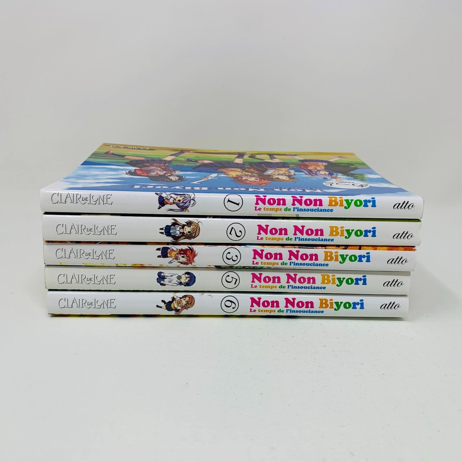 5x Non Non Biyori #1-2-3 5-6 Clair de Lune Mangas French Français Atto Lot Set