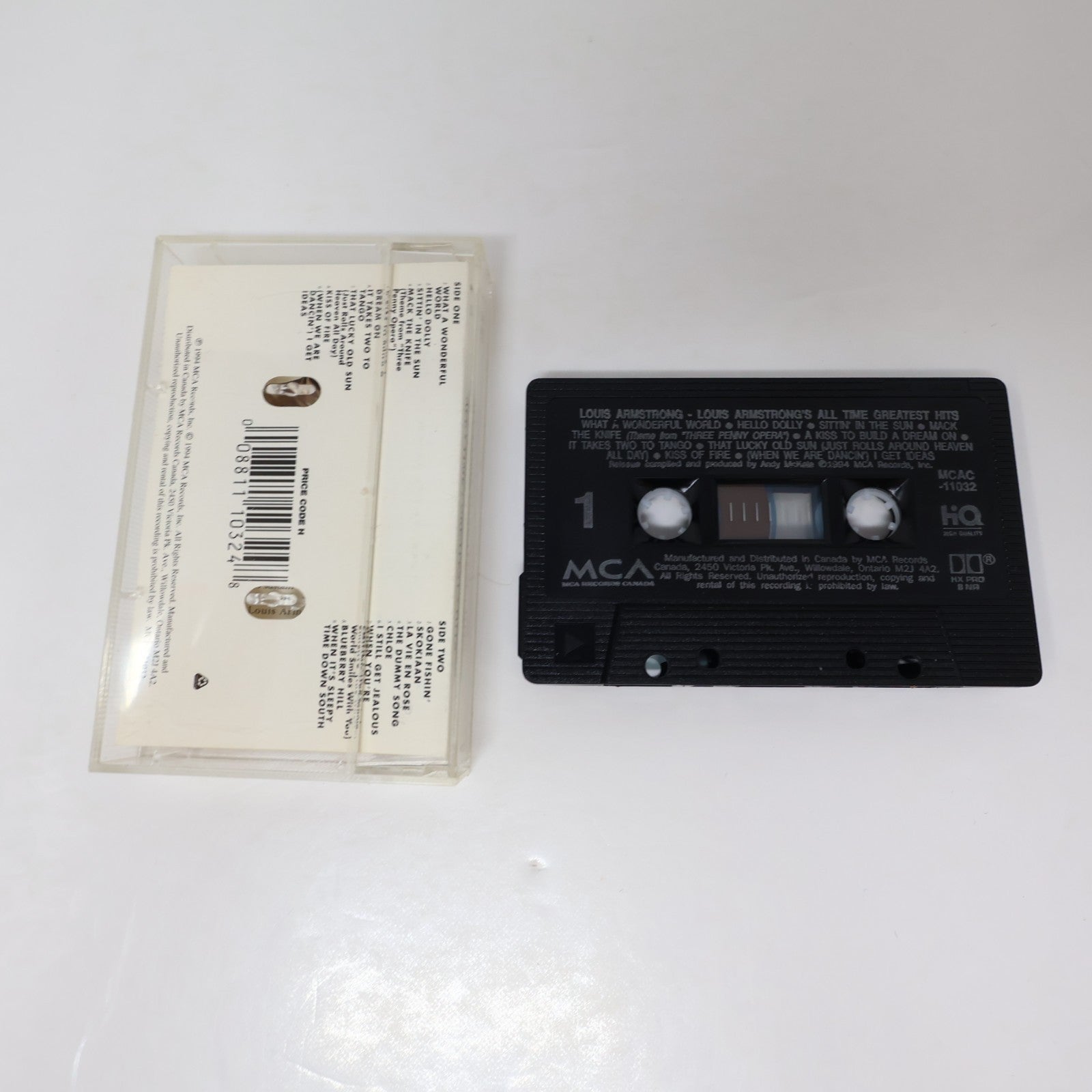 Louis Armstrong's All Time Greatest Hits Cassette What A Wonderful World/Chloe
