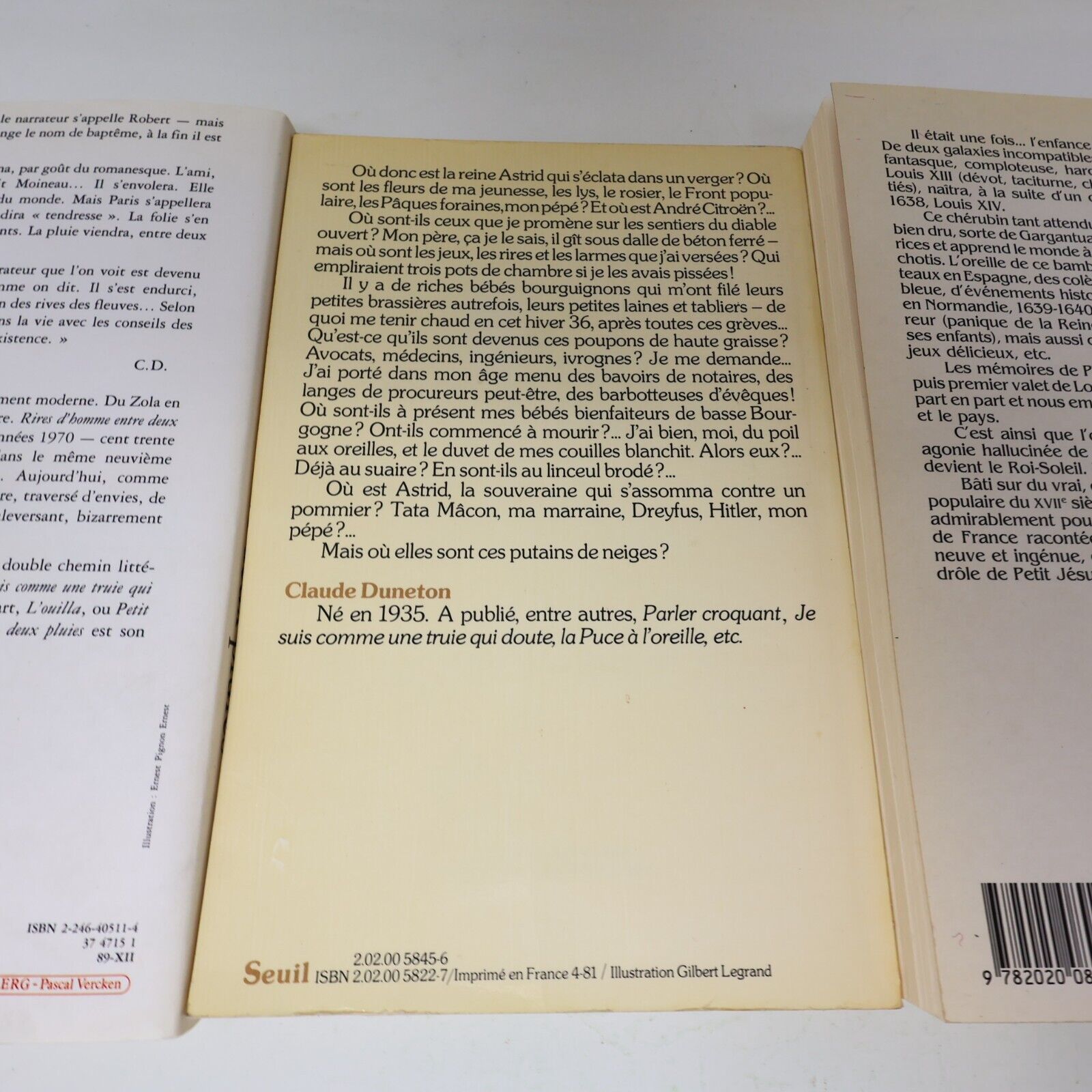 Lot 3 Claude Duneton Diable Sans Porte Petit Louis Dit Xiv Livres Français Roman