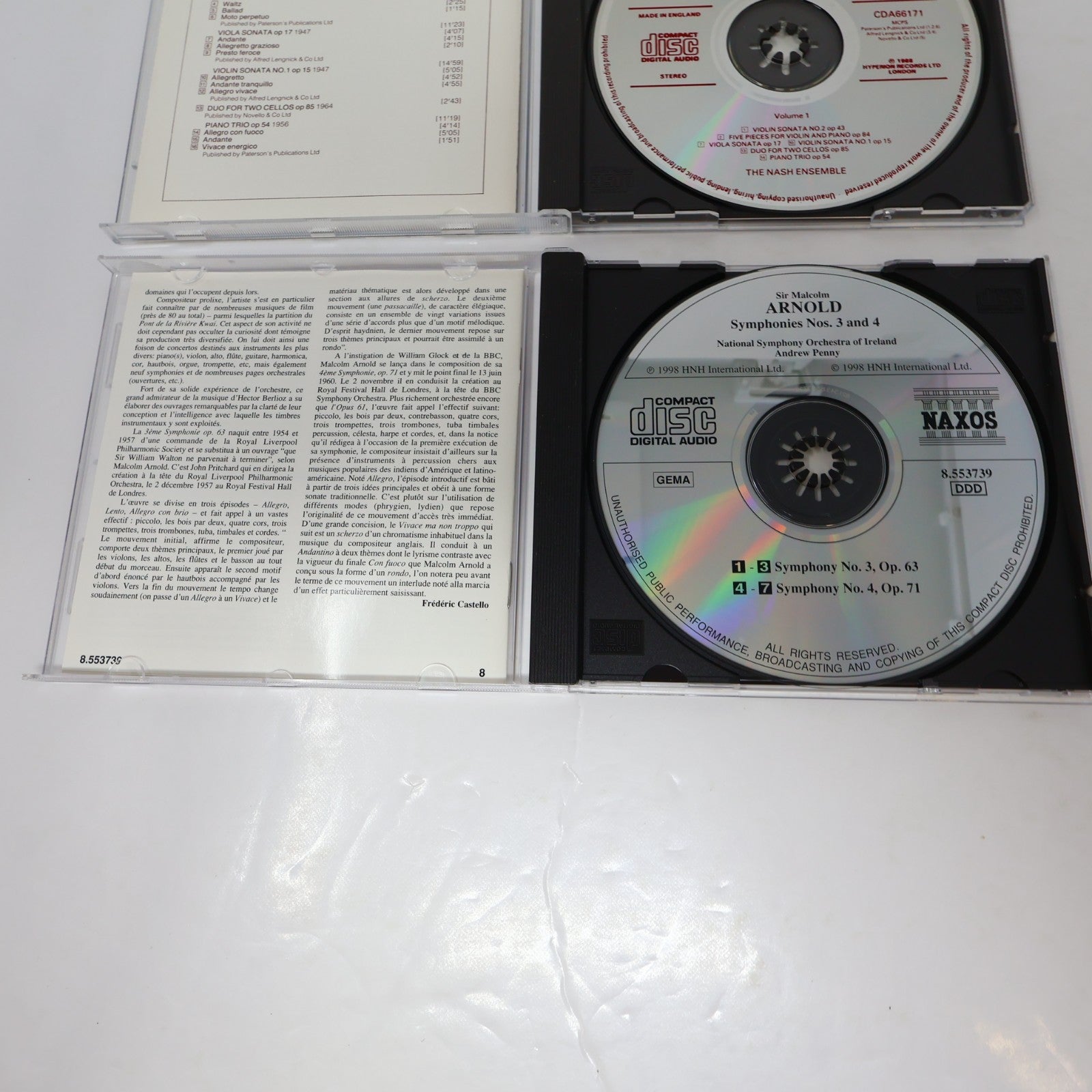 Sir Malcolm Arnold 4 CD Lot Symphony #2-3-4-5 9/Chamber Music 1 Classical 80-90s
