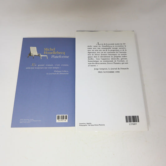 Michel Houellebecq Lot 2 Livres Les Particules Élémentaires/Plateforme Français