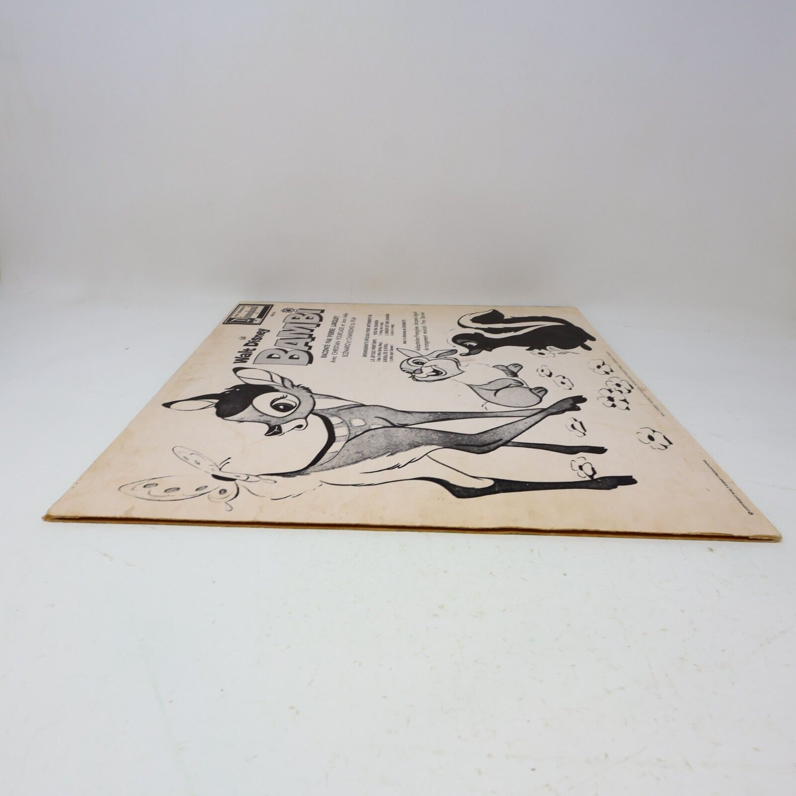 Walt Disney Bambi Raconté par Pierre Larquey LP Disque DF-1009 Français French