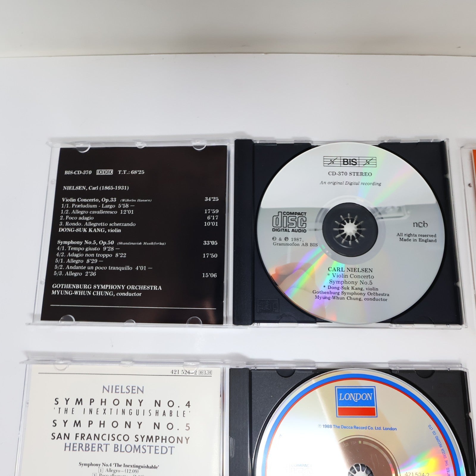 Carl Nielsen 8 CD Lot Symphony 2-3-4-5/Concertos Salonen/Chung/Leaper/Blomstedt