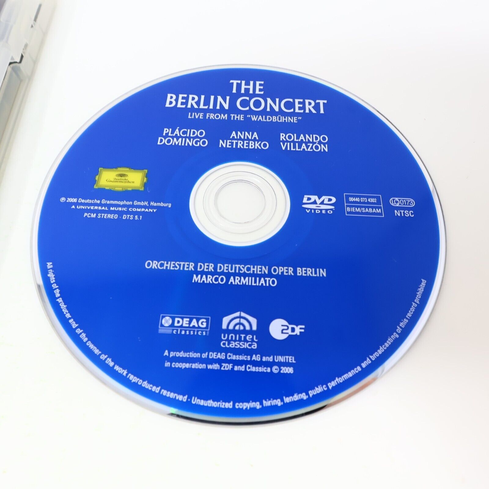 The Berlin Concert Live from the "Waldbühne" DVD Placido Domingo NTSC Tested