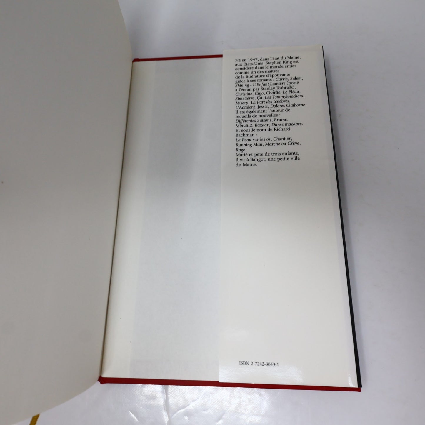Carrie Stephen King France Loisirs 1994 HC DJ Français French Horreur Thriller