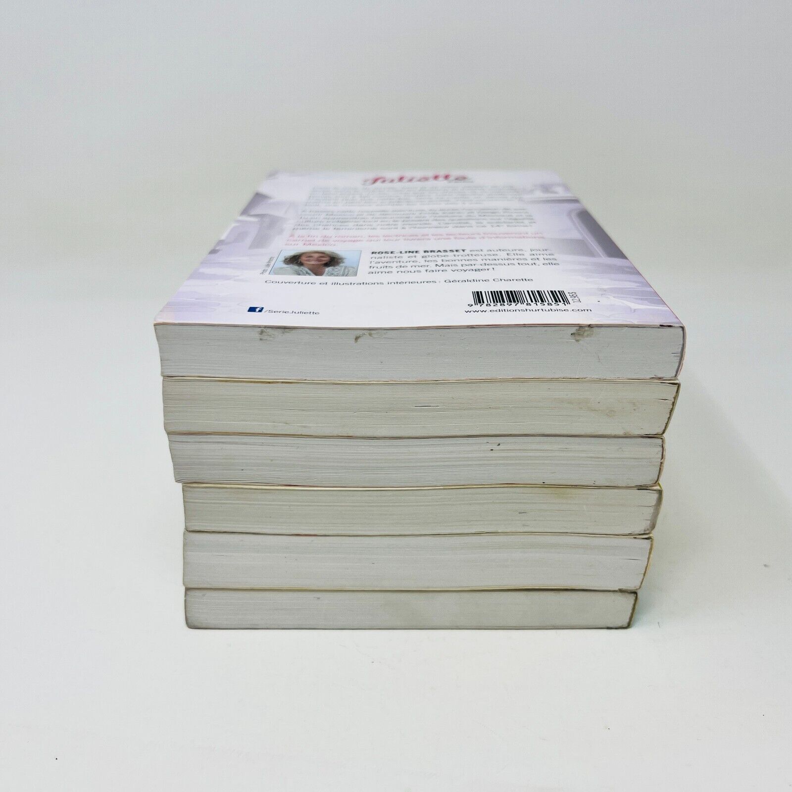 6x Juliette à Barcelone/Mexico/Rome/Paris Rose-Line Brasset Lot Livres Hurtubise