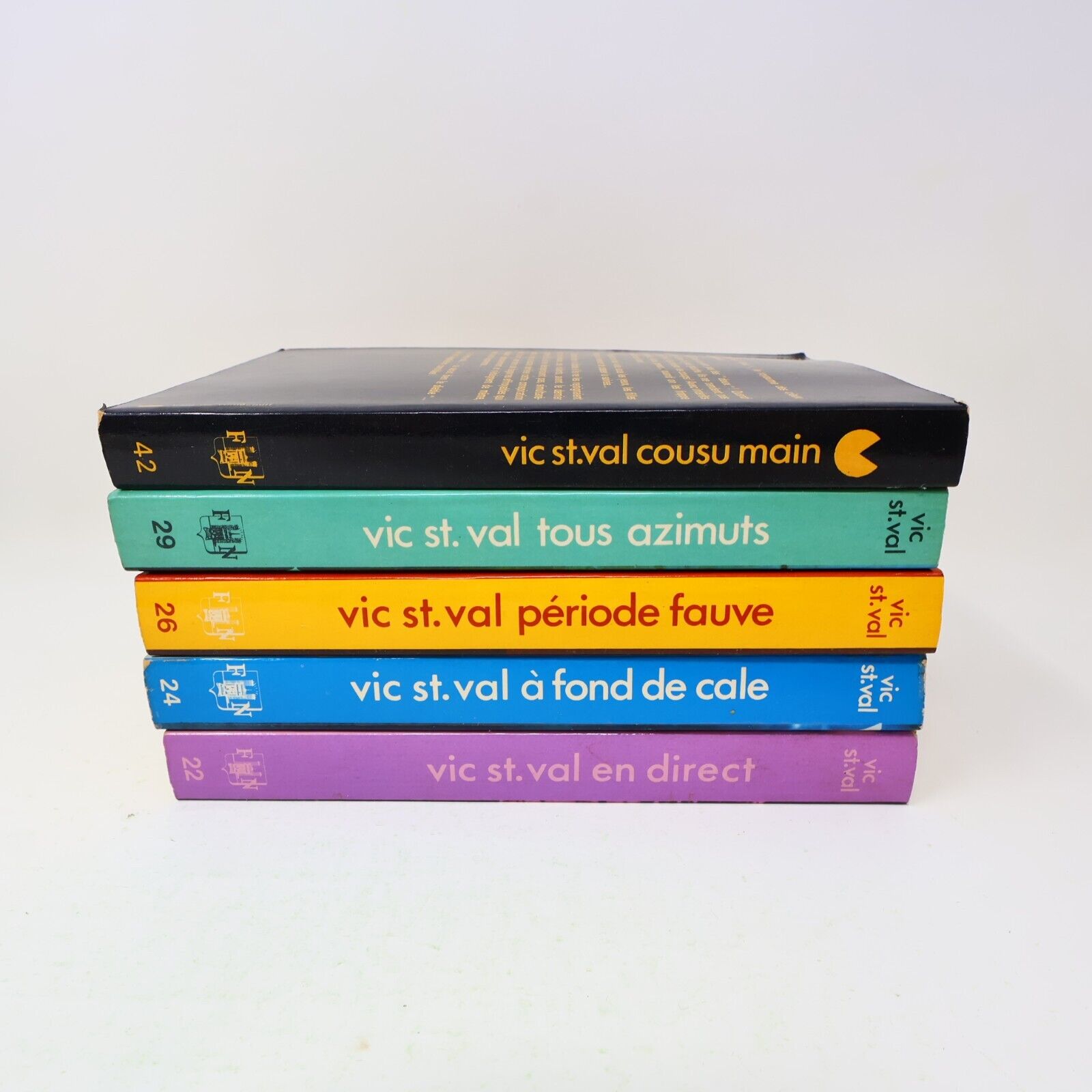 Lot 5 Vic St. Val Livres Aventure Espionnage Français French Fleuve Noir 70s PB