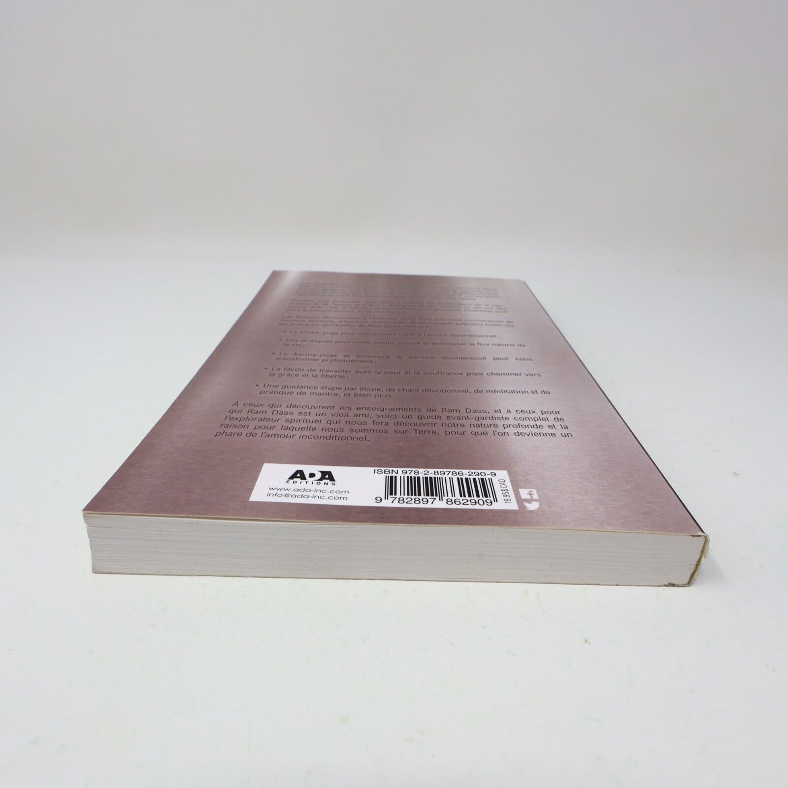 2018 Polir le Miroir Ram Dass Ada Français Paperback Spiritualité Philosophie PB