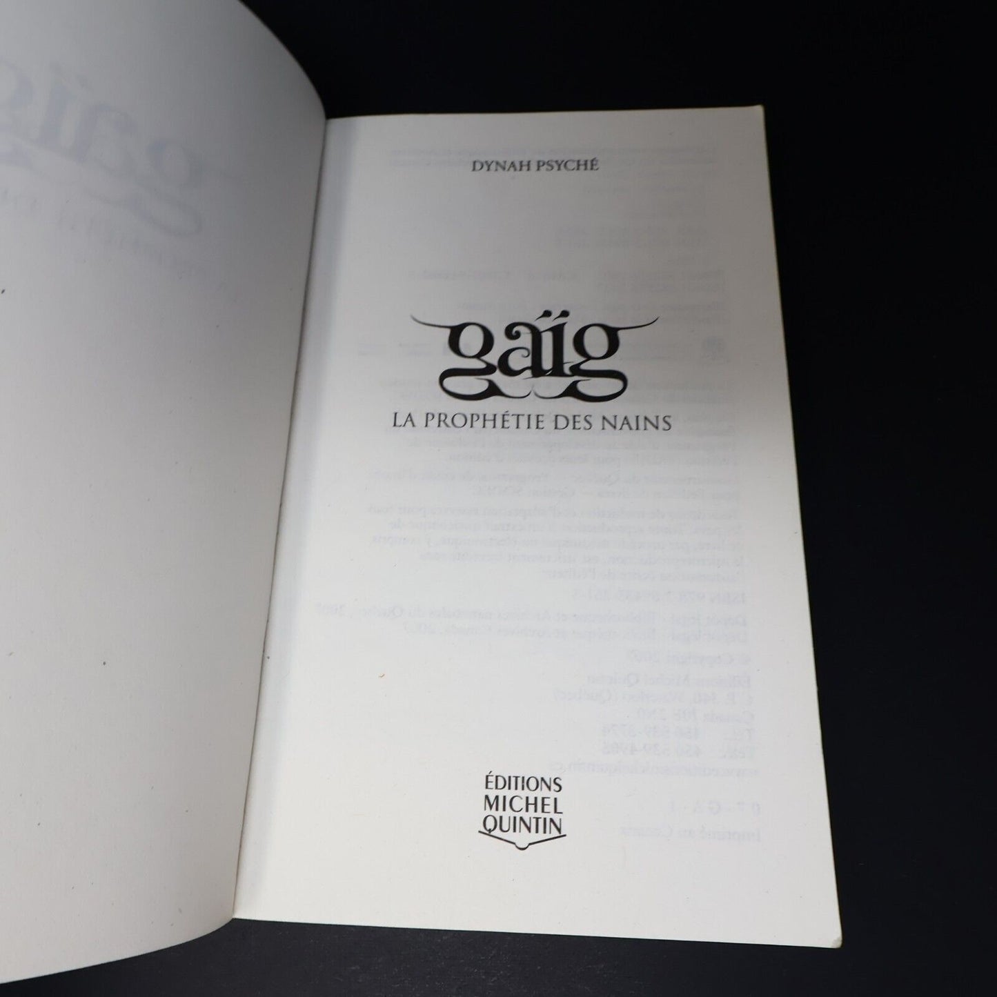 Lot 6 Livres Gaïg #1-5 7 de Dynah Psyché Éditions Michel Quintin Français French