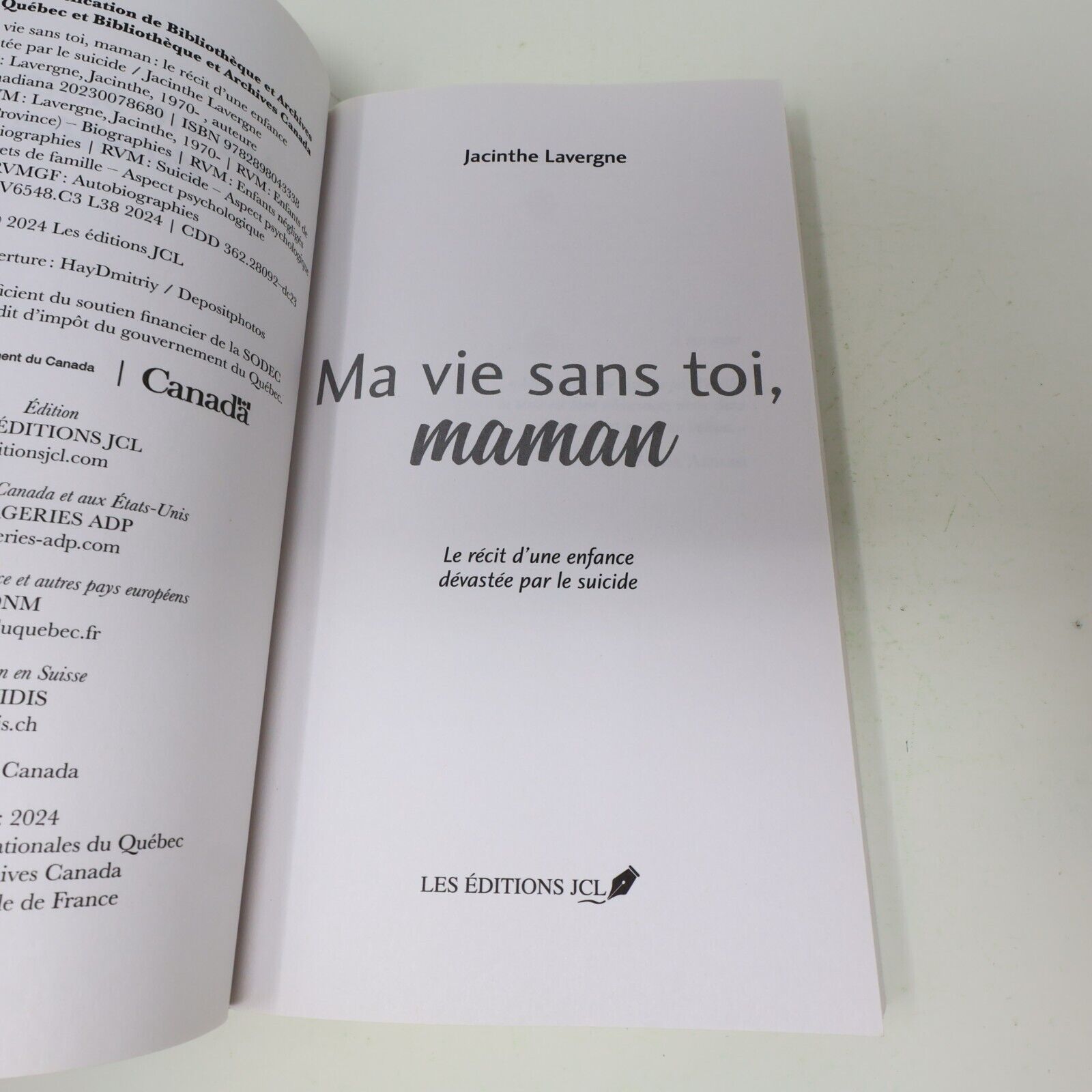 2024 Ma Vie Sans Toi Maman Jacinthe Lavergne Biographie Suicide Enfance Jcl PB