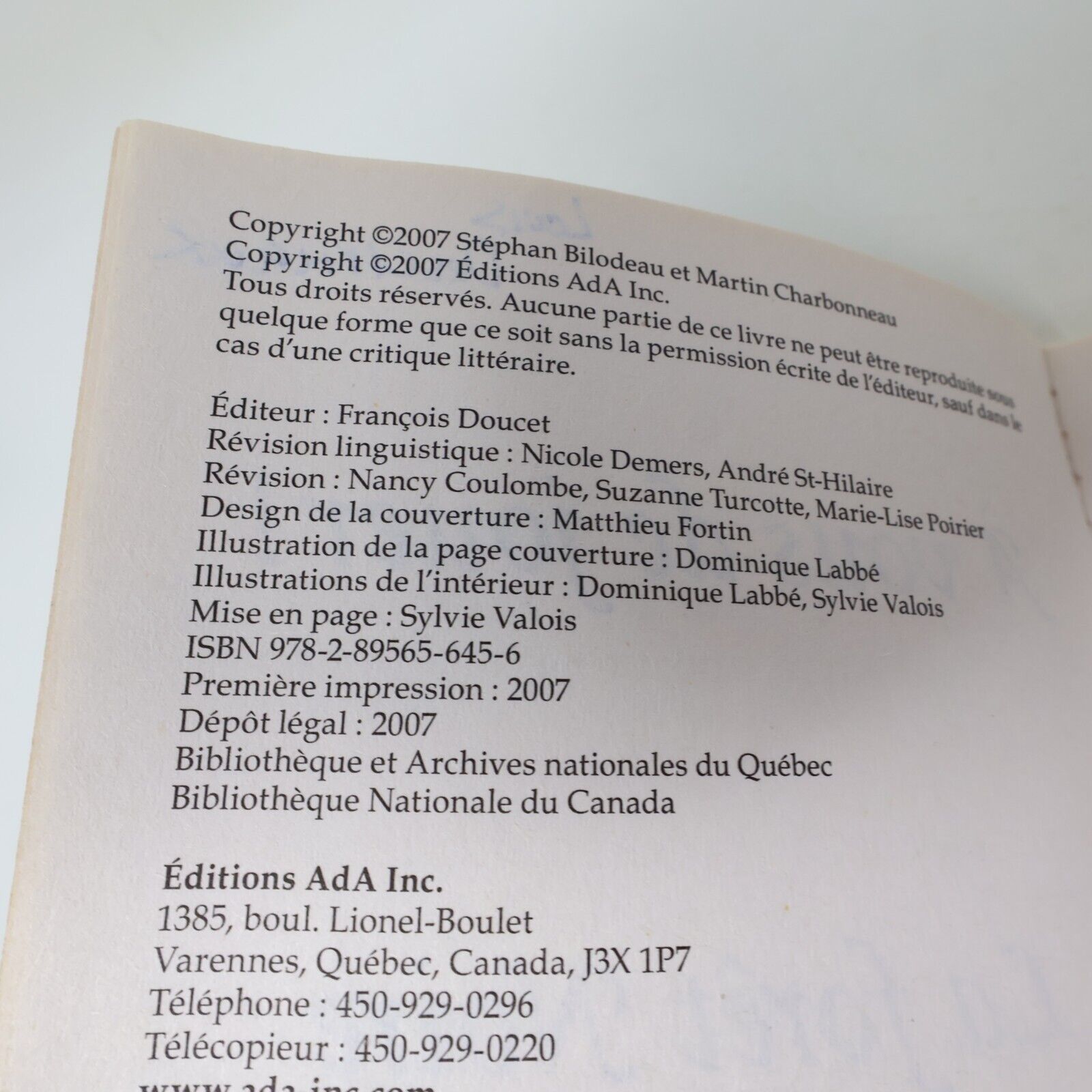 Lot 7 Livres À Vous de Jouer! #1-2 4-8 Ada La Forêt Noire Jeu de Rôle Français