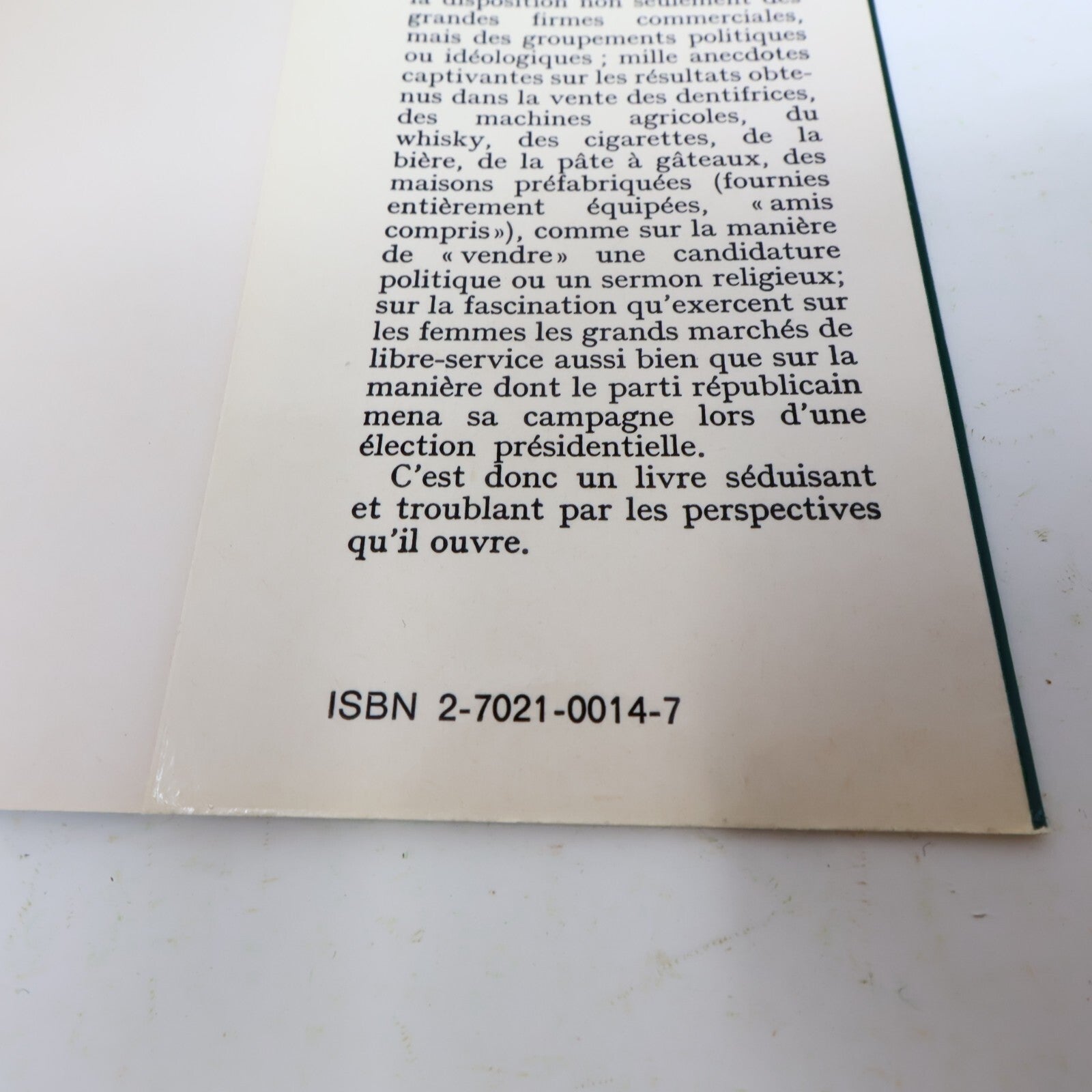 1976 La Persuasion Clandestine Vance Packard Calmann-Lévy Marketing Affaires 70s