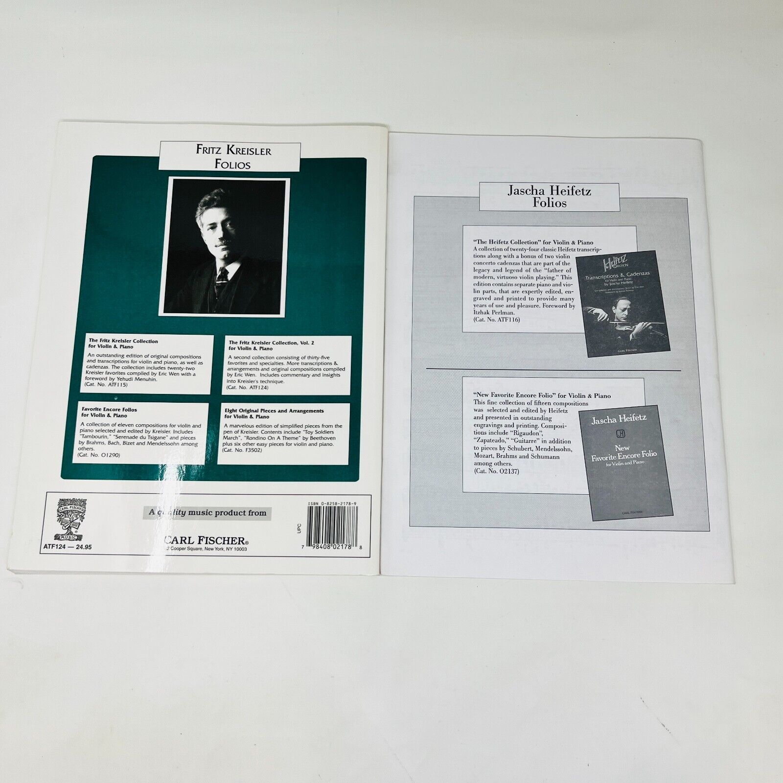 1996 The Fritz Kreisler Collection #2 Songbook Piano & Violin PB Carl Fischer