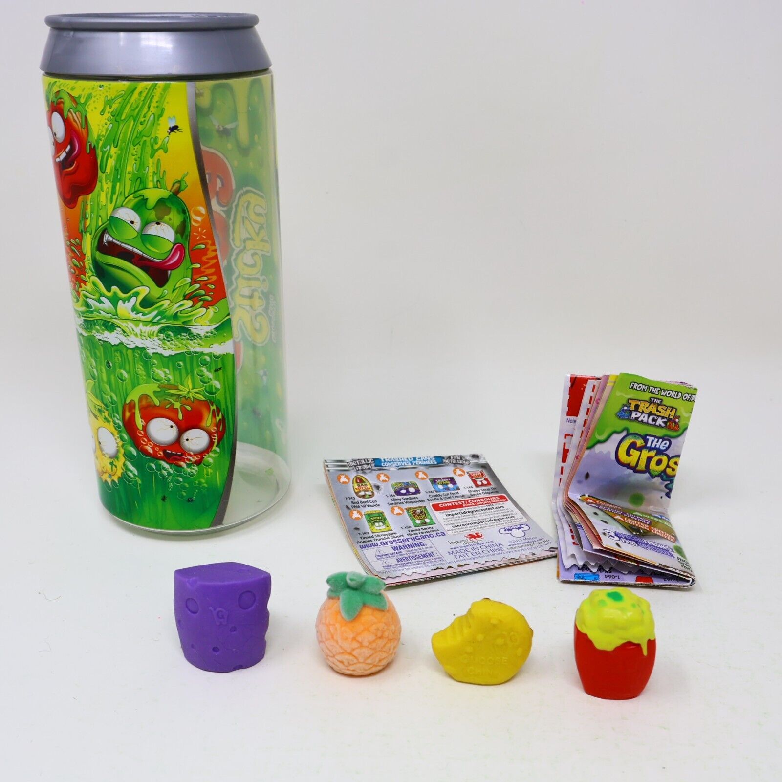Lot of 4 Grossery Gang Trash Pack Figures Moose Rotten Apple Pie Sour Pinapple