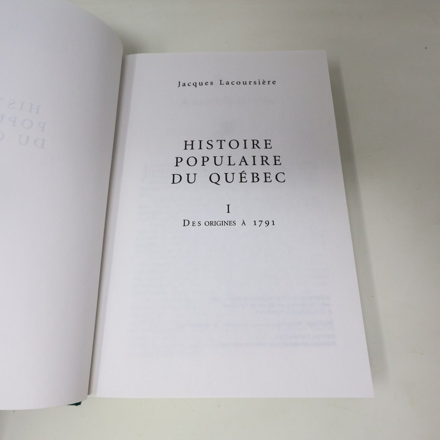 Lot 4 Livres Histoire Populaire du Québec #1-4 Jacques Lacoursière Français HC