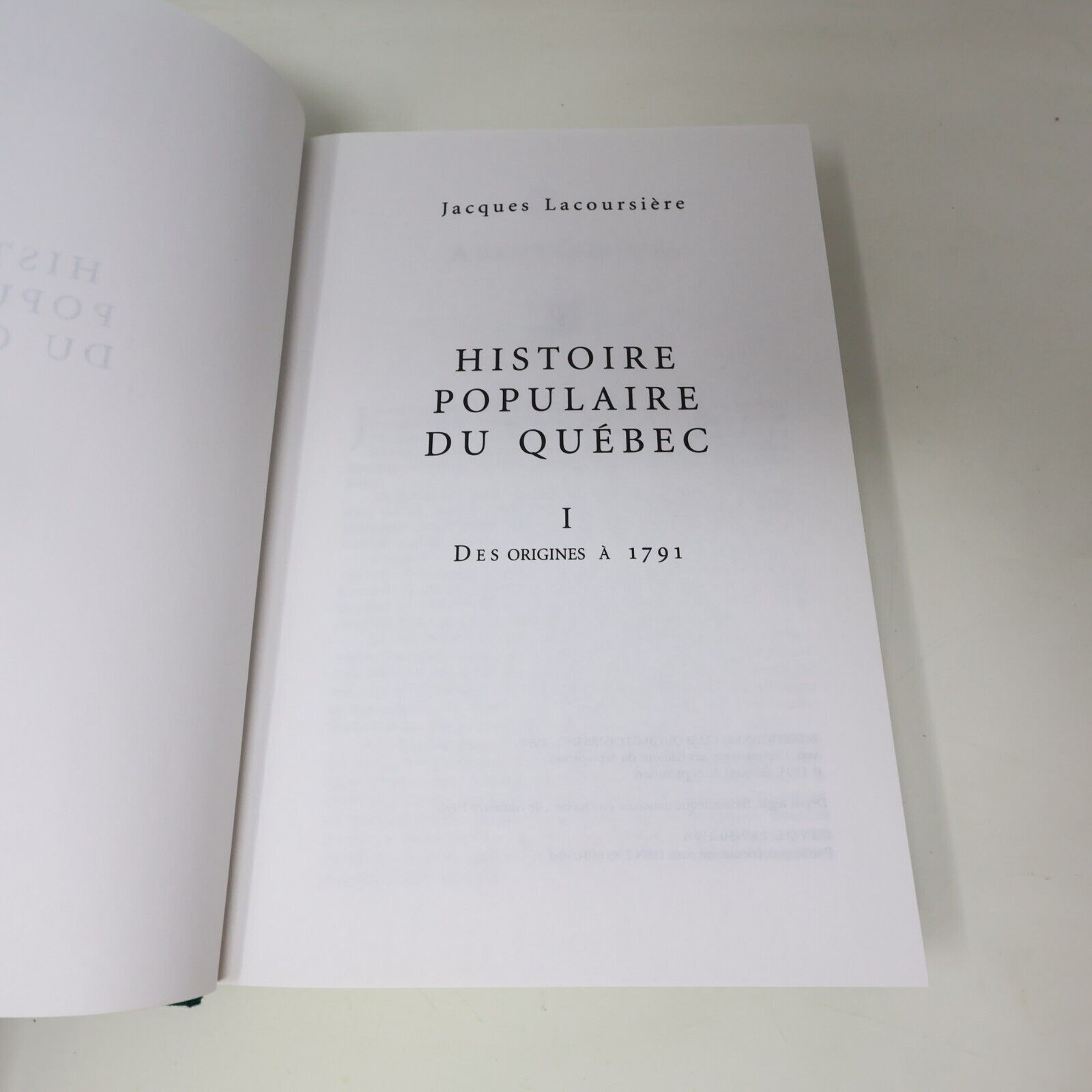 Lot 4 Livres Histoire Populaire du Québec #1-4 Jacques Lacoursière Français HC