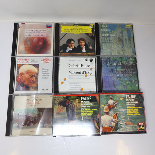 Gabriel Fauré 9 CD Lot Requiem/Violin Sonatas/Musique de Chambre/Piano Quartets