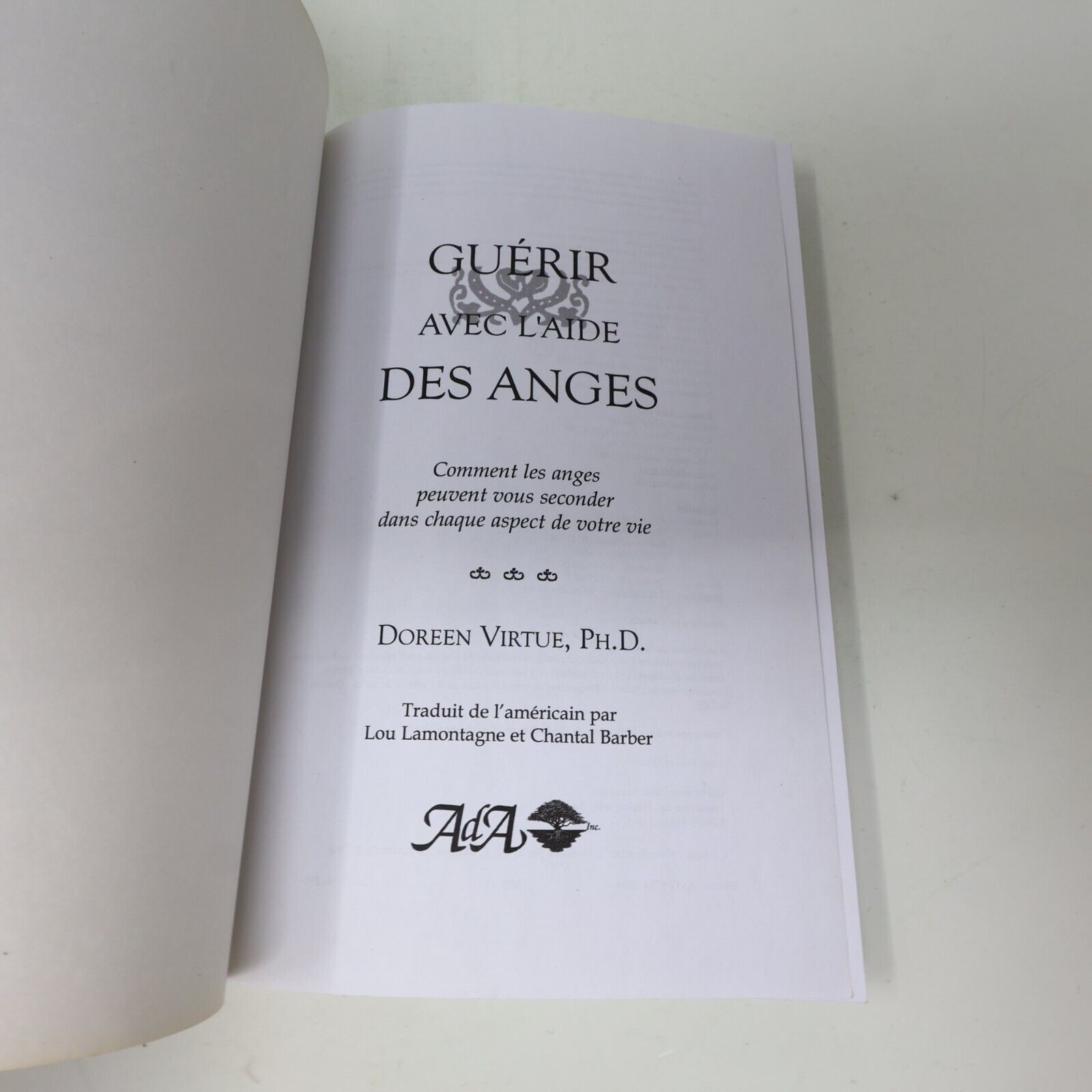 2005 Guérir avec l'Aide des Anges Doreen Virtue Ada Français Paperback Livre PB