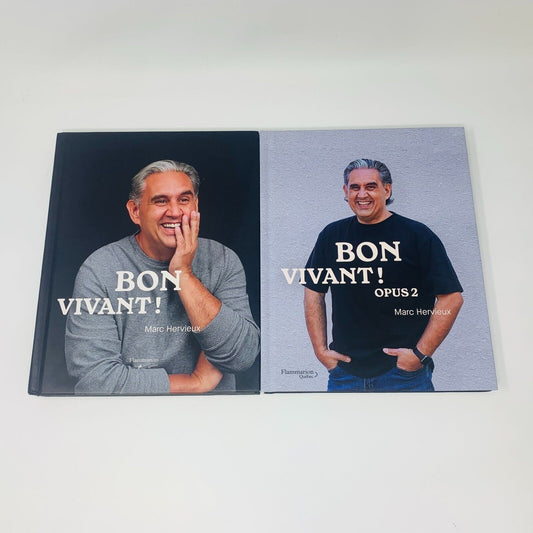 Bon Vivant! Opus 1-2 Lot Livres Biographie/Recettes de Marc Hervieux Flammarion