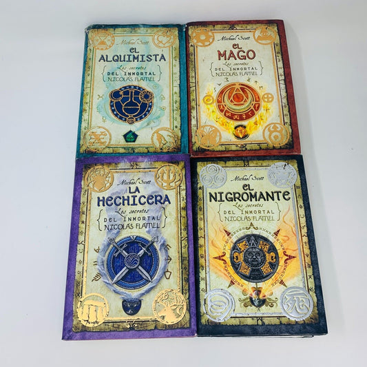 Los Secretos Del Inmortal Nicolas Flamel #1-4 Michael Scott Español/Spanish Lot