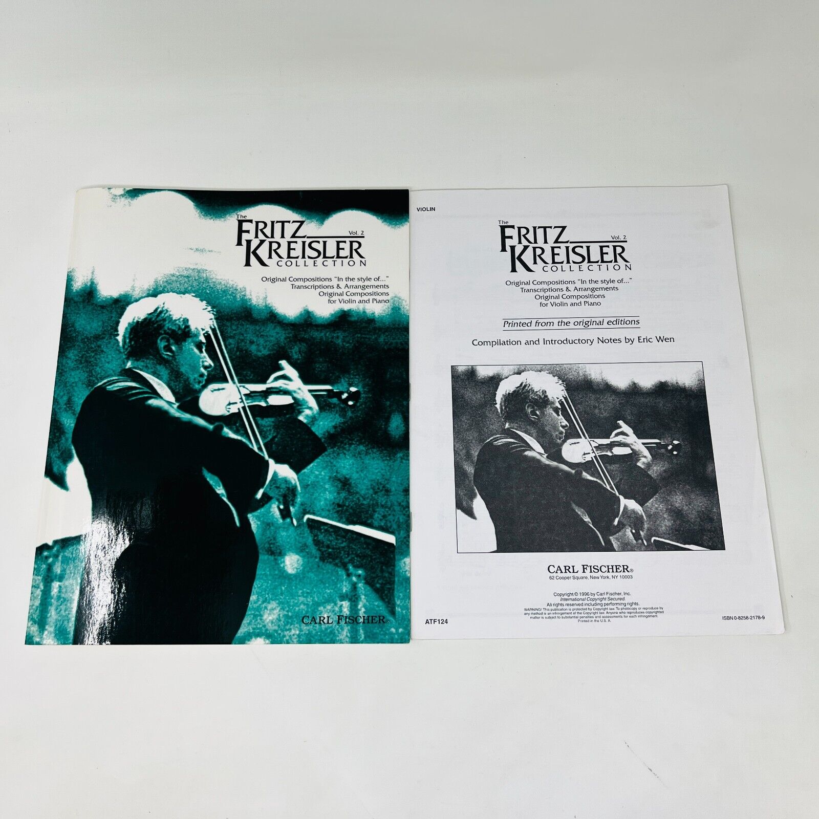 1996 The Fritz Kreisler Collection #2 Songbook Piano & Violin PB Carl Fischer