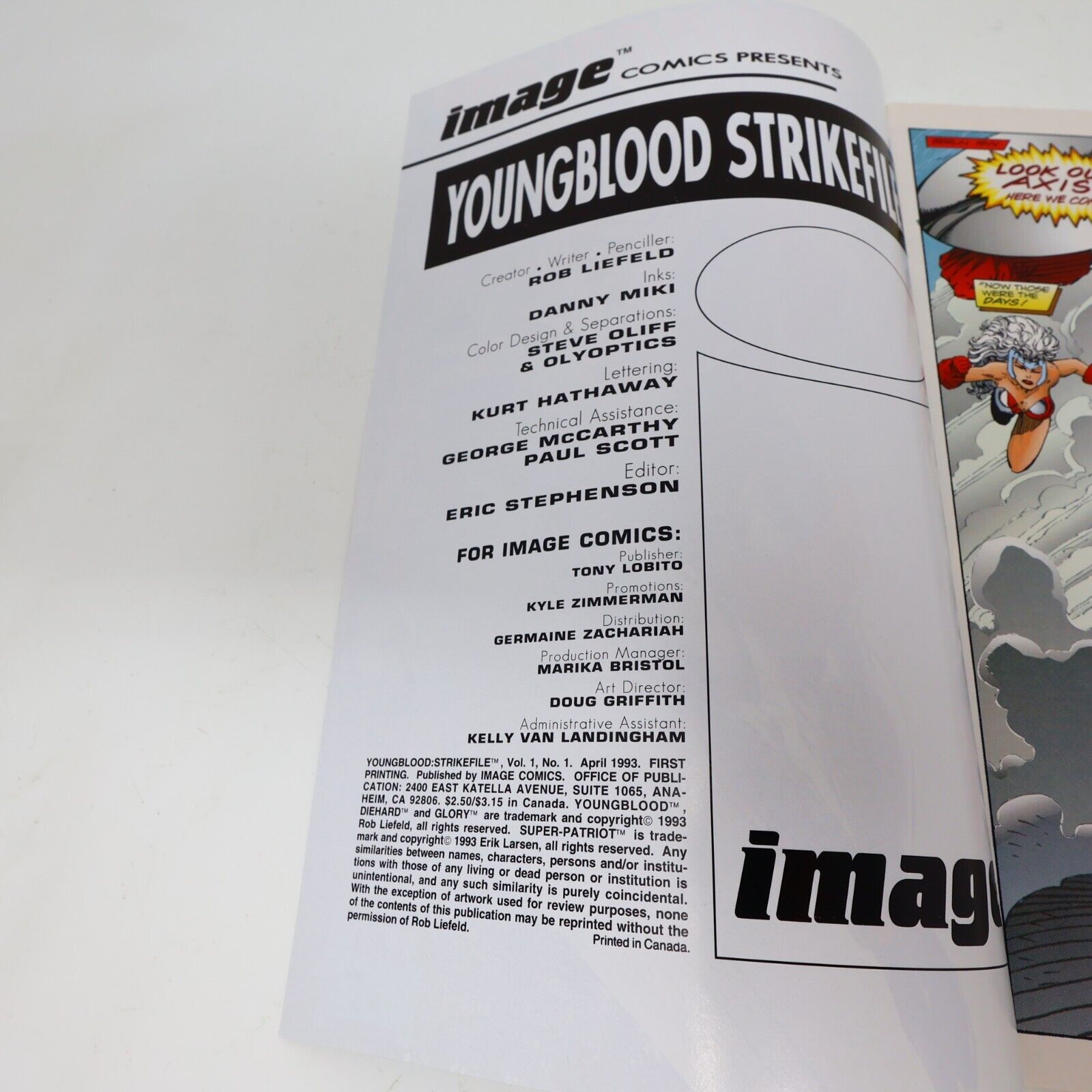Lot 3 Comics Youngblood Strikefile #1-2-3 Rob Liefeld/Jae Lee Image 1993 1990s