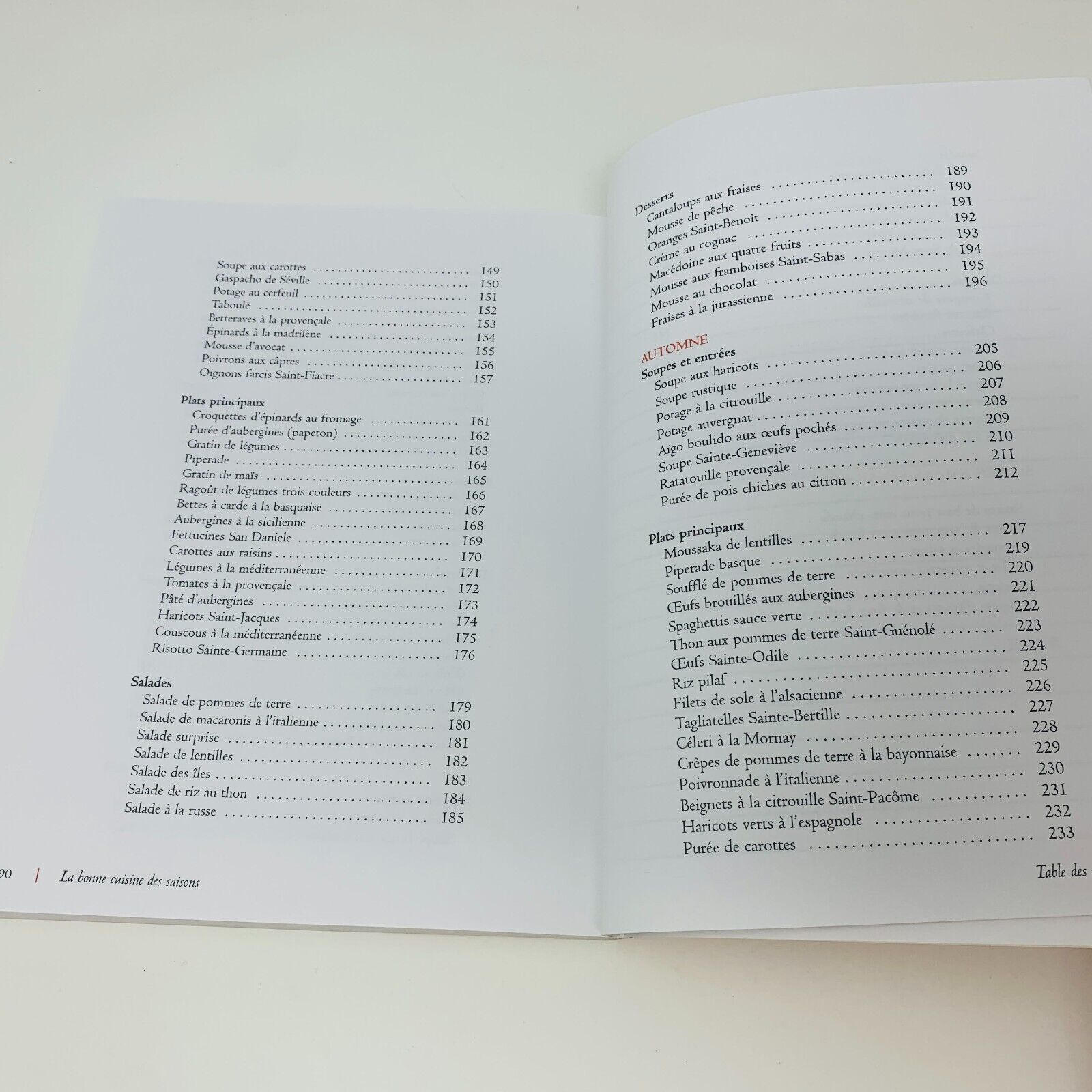 La Bonne Cuisine des Saisons Livre de Recettes Frère D'Avila-Latourette Français