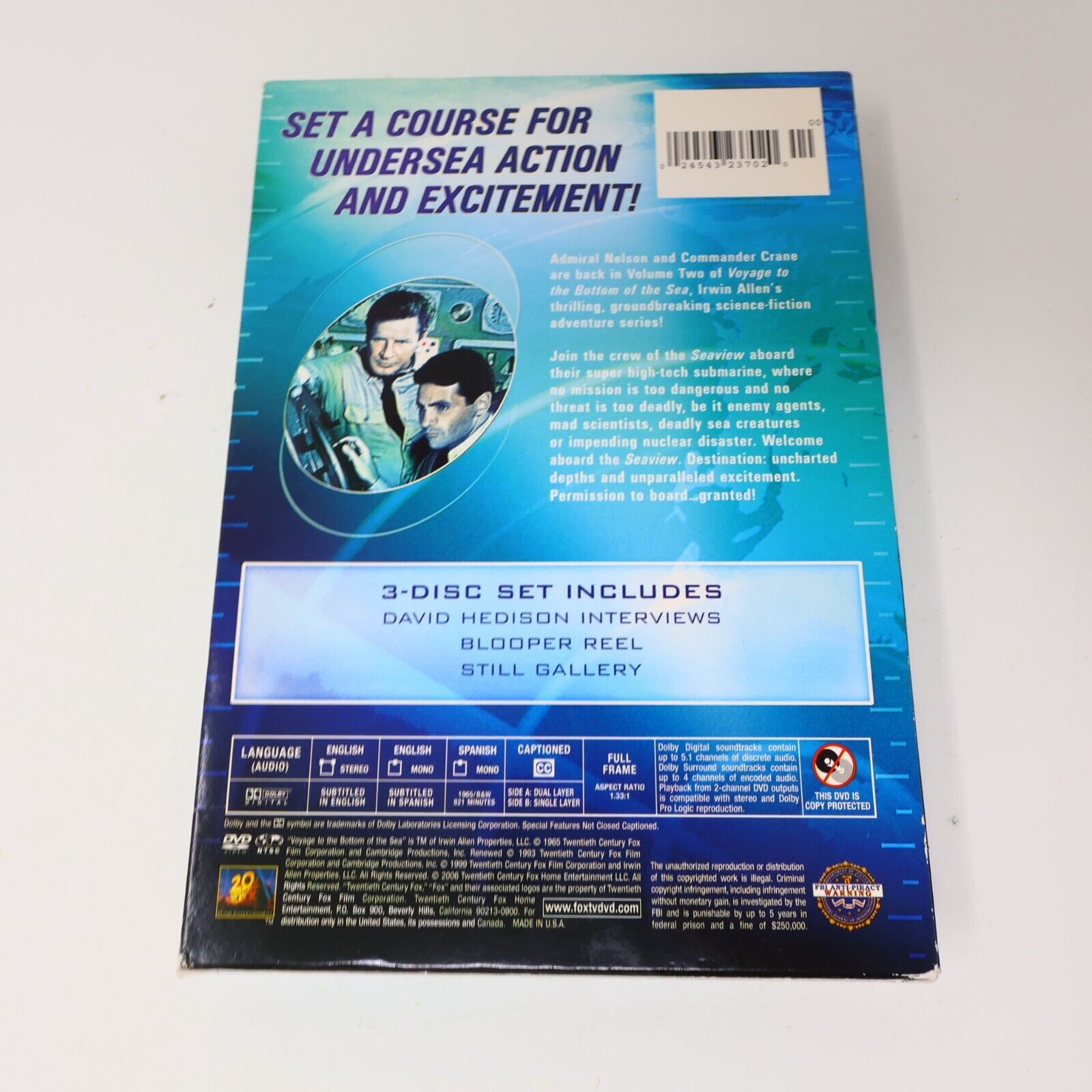 Voyage to the Bottom of the Sea Season 1 Volume 2 DVD NTSC Tested Admiral Nelson