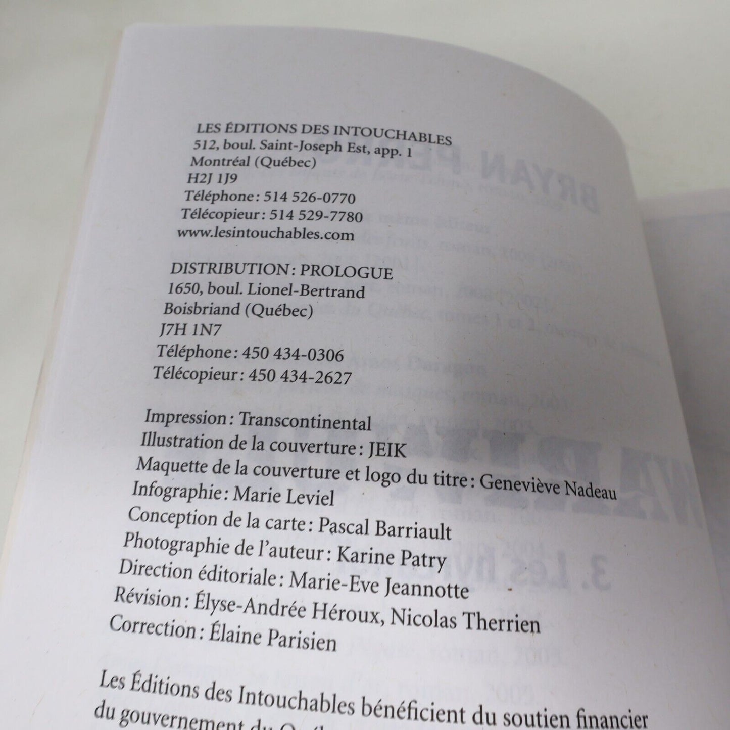 Les Hyrcanoï Bryan Perro Wariwulf #3 Les Intouchables Français Paperback Enfants