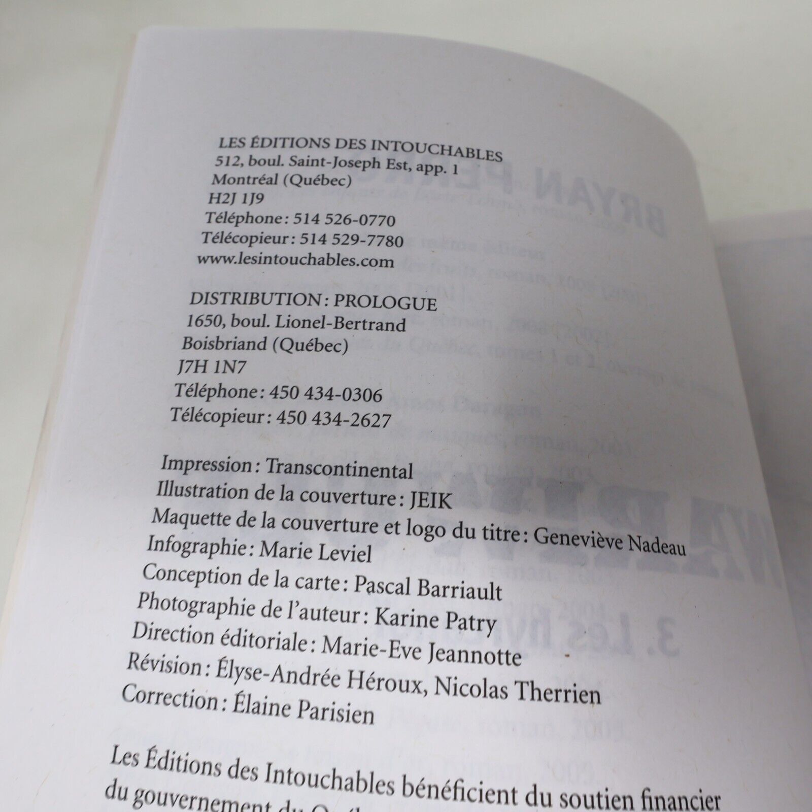 Les Hyrcanoï Bryan Perro Wariwulf #3 Les Intouchables Français Paperback Enfants