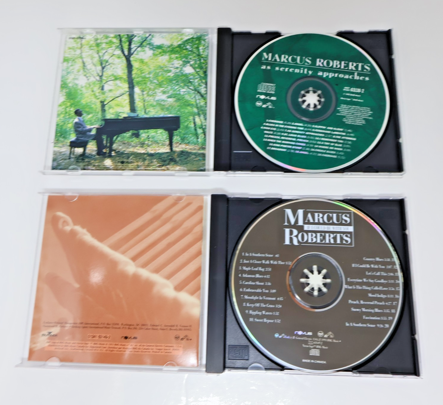 Marcus Roberts 2 CD Lot Novus Jazz As Serenity Approaches/If I Could Be With You