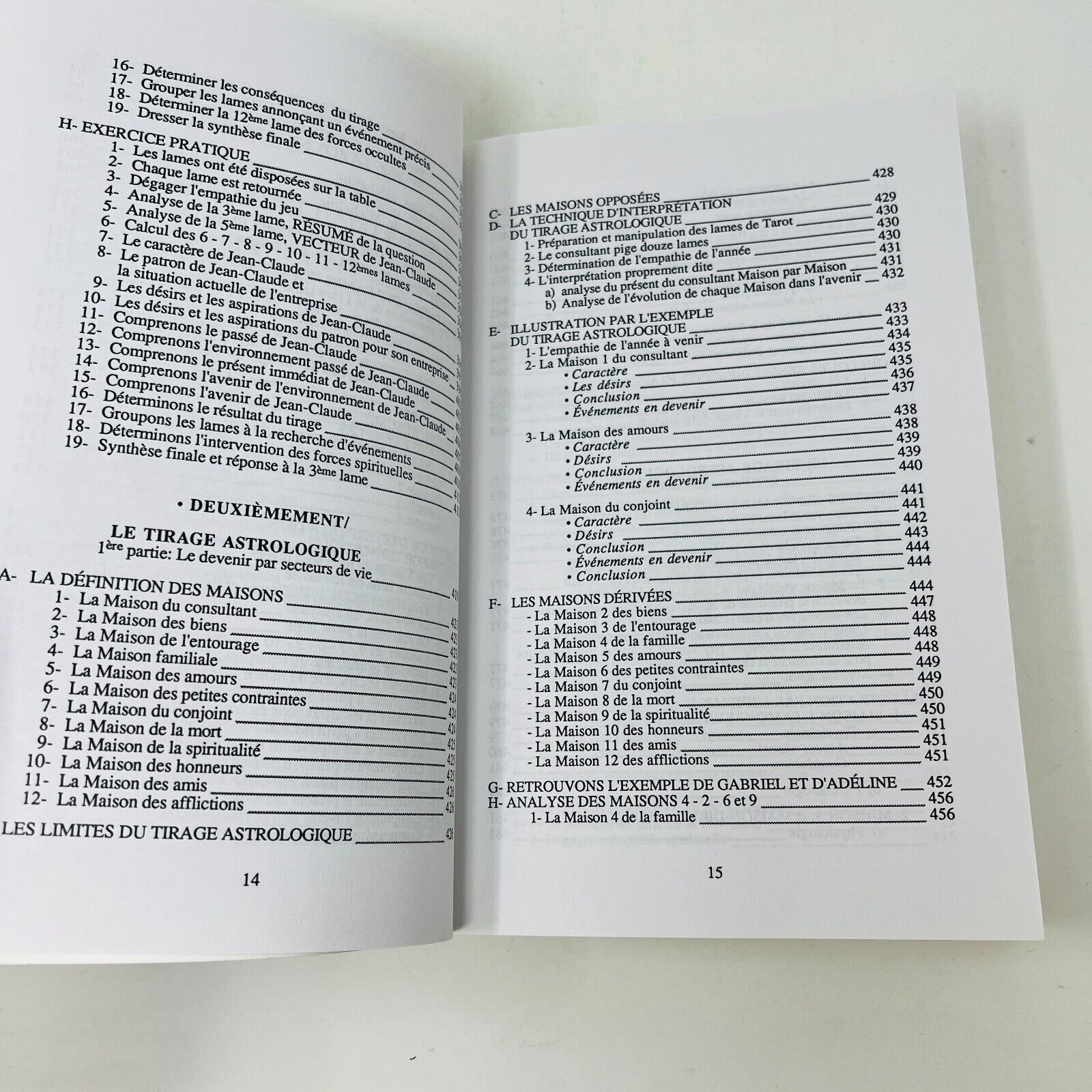 1988 Le Grand Livre du Tarot de Kris Hadar Méthode Art Divinatoire en Français