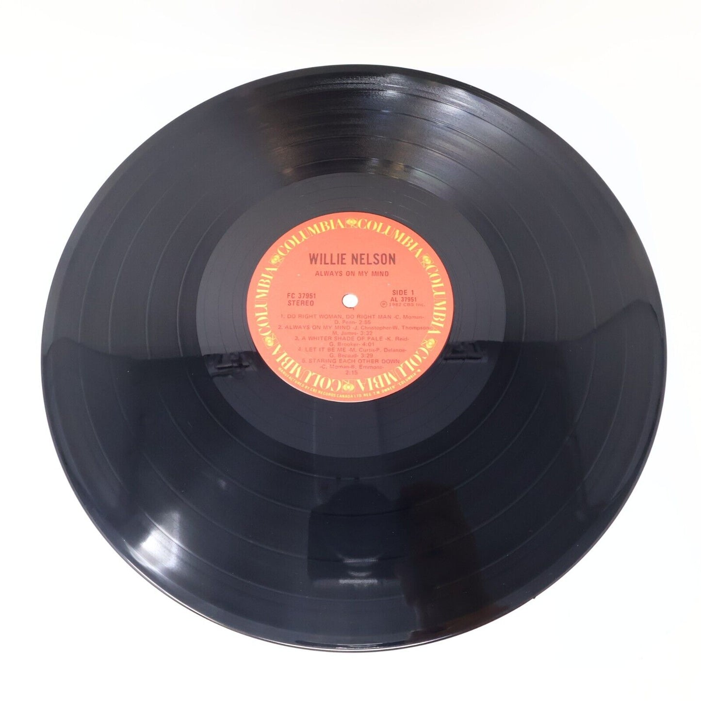 Willie Nelson Always On My Mind LP Record Vinyl 1982 Columbia FC 37951 Canada