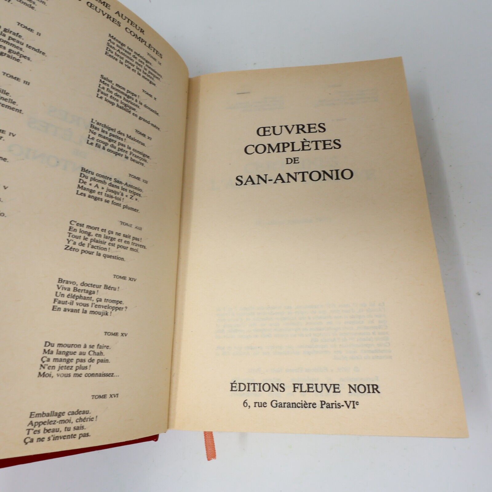 San Antonio Oeuvres Completes #XIX (19) 1979 Fleuve Noir Français Hardcover 70s