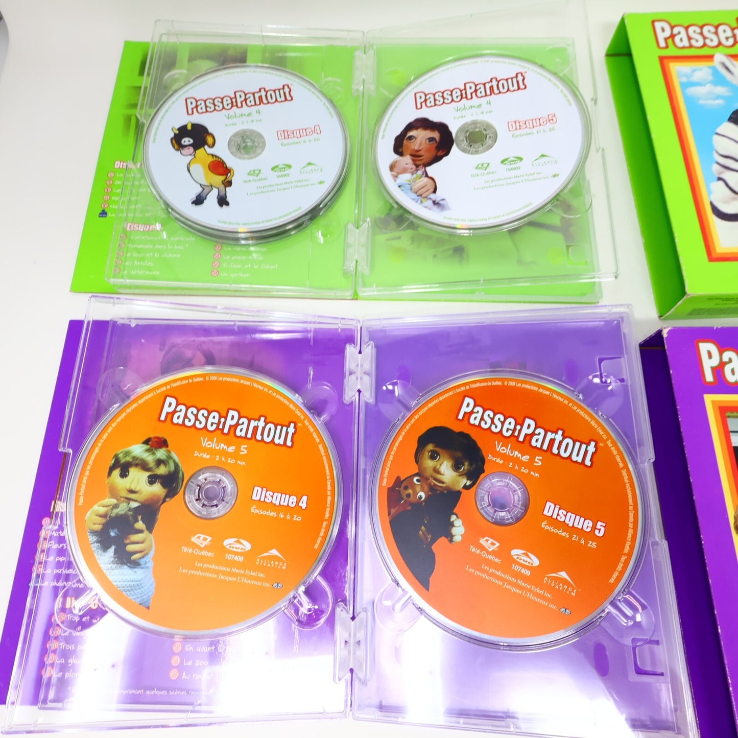 Passe-Partout #1-2-3-4-5 Lot 5 DVD Télé Québec Série Originale Complète Testés