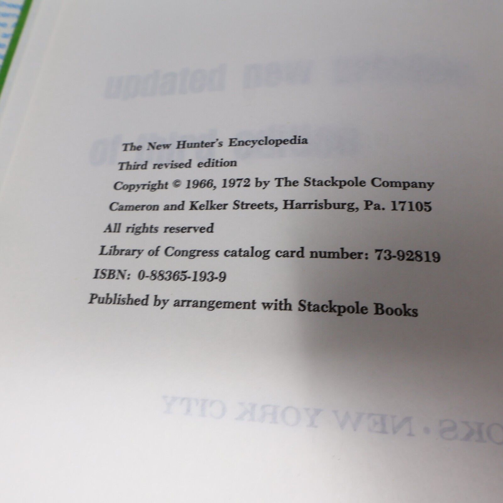 1974 The New Hunter's Encyclopedia Galahad Books Hardcover Sport Fishing Hunting